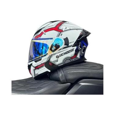 Imagem de Capacete De Motocicleta Unissex Aprovado Pelo DOT Com Visor Duplo Prot