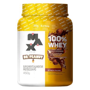 Imagem de Whey Max Titanium DR. Peanut 20g de Proteína Sabor Bombom Italiano 450g