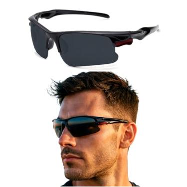 Imagem de Oculos Bike Masculino Feminino Esportivo Lente Preta Com Proteção Solar Lente Amarela Visão Noturna (Preto)