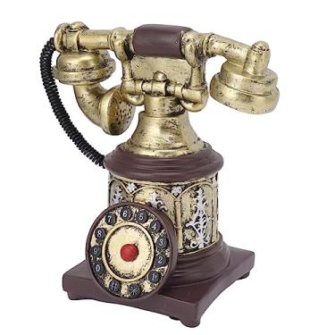 Imagem de Yctze Decoração Telefônica de Mão Vintage - Ornamento de Telefone Antigo retrô para Decoração para Casa e café (-28)
