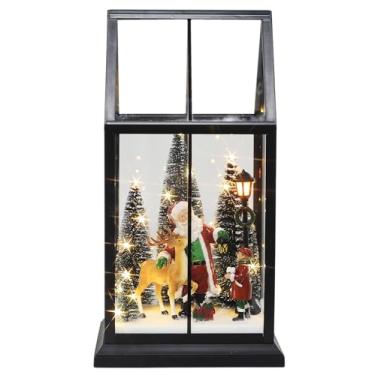 Imagem de Enfeite Natalino Lamparina Figuras c/Led (2 Pilhas AA, Não Inclusas)