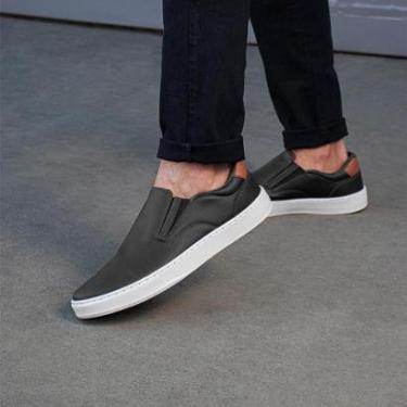 Imagem de Tênis Masculino Iate Casual Estiloso Confortável Macio Leve Trabalho Sapatênis Slip On Resistente-Masculino