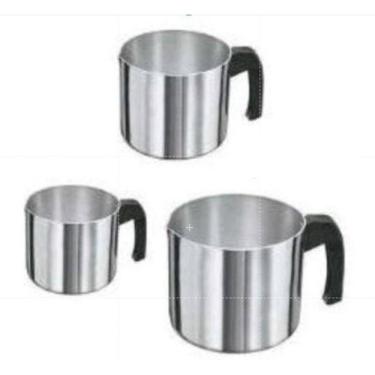 Imagem de Jogo 3 Leiteiras/Caneco Fervedor Não Amassa Super Resistente