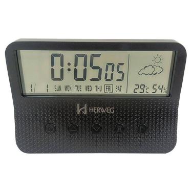 Imagem de Despertador Digital Herweg 2986 - Alarme e Termômetro