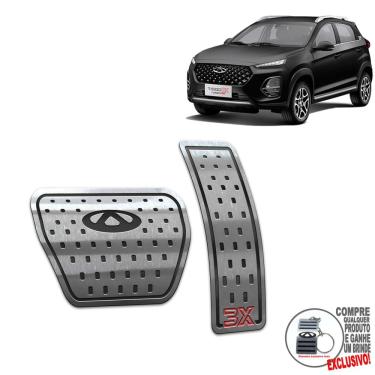 Imagem de Pedaleira Automático Aço Inox Chery Tiggo 3X Preto