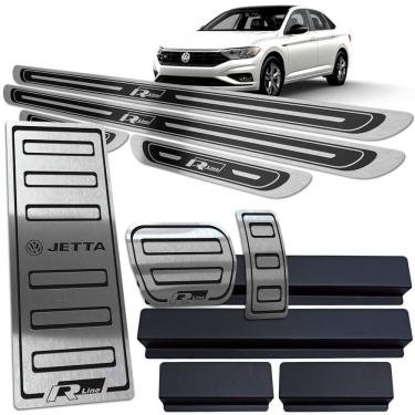 Imagem de Soleira Pedaleira Descanso Jetta R-line 250 TSI 18 19 Preto
