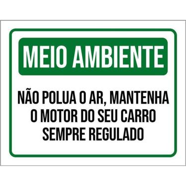 Imagem de Placa Meio Ambiente Não Polua Ar 36X46