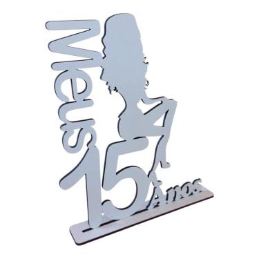 Imagem de 15 Centro De Mesa 18Cm Aniversário 15 Anos Lembrança Mdf