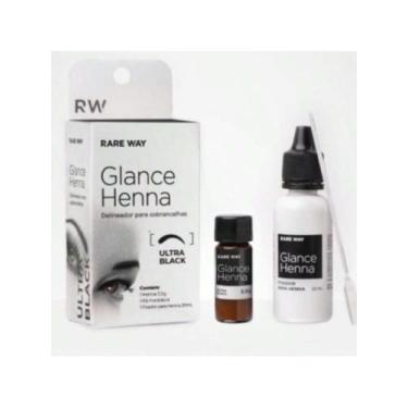 Imagem de Kit glance henna ultra black 3,5 g delineador de sobrancelhas - Rarewa