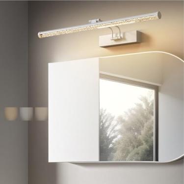 Imagem de GZZBMY Luz de espelho LED Lâmpadas de parede de banheiro 3 temperaturas de cor regulável Lâmpadas de parede à prova d'água 180° Ajustável Dobrável Iluminação de parede para sala de estar banheiro