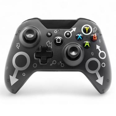 Imagem de Controle Joystick Sem Fio Preto Personalizado Para Xbox One Notebook E Pc Gamer