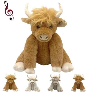 Imagem de Brinquedo de pelúcia Theorbi Realistic Scottish Highland Cow 25 cm com