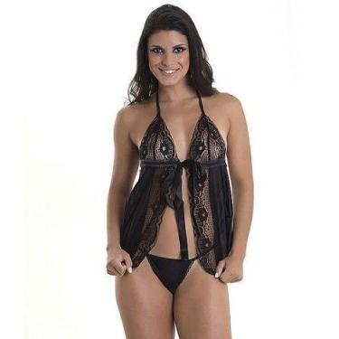 Imagem de Baby Doll GRACIOSA + Calcinha - Fogo e Paixão - Sexshop