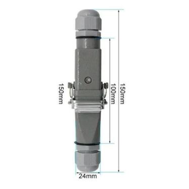 Imagem de Tomada 6 Pinos Multipolar - 16A - Alumínio Cinza