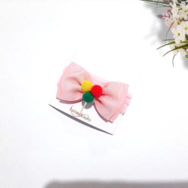 Imagem de Laço pompom - Artesanato , Marrom