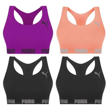 Imagem de Kit 4 Tops Puma Nadador Sem Costura Feminino