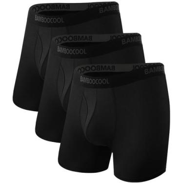 Imagem de Cueca boxer masculina BAMBOO COOL com mosca respirável