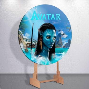 Imagem de Painel redondo infantil com capa tema Alienigina Azul Ava tamanhos gra