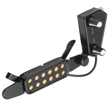 Imagem de RiToEasysports Transdutor Elétrico de Guitarra Acústica Clipon Soundhole Tipup Pré-amplificador para Guitarras Acústicas Folk Com Baixo Feedback Cabo de 2,5 Metros (Preto)
