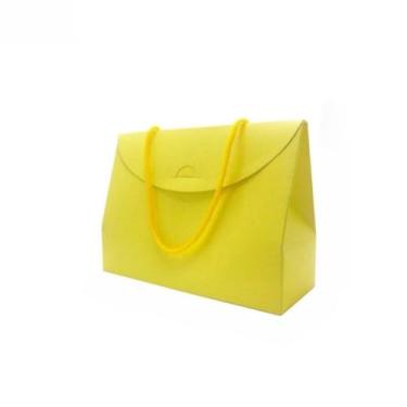 Imagem de 30 unid Sacola Papel Pequena Lembrancinha para AniversáRio, Chá de Bebê, Casamento e Festa 16x12x6cm(Amarelo)