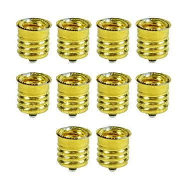 Imagem de Base intermediária (E17) para base de candelabro (E12) Adaptador redutor de soquete, 10 Pack
