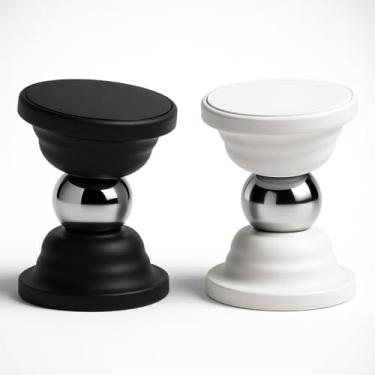 Imagem de Trava Porta Magnética com Fixador Dupla Face, Prendedor de Porta com Parafuso, Aço Inoxidável, Silencioso, Resistente, Adesivo Forte, Preto ou Branco, Kit Instalação Fácil