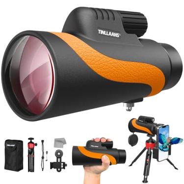 Imagem de Telescópio monocular, monóculos para adultos de alta potência com prisma BAK-4, lente FMC, ângulo amplo de 8°, mira monocular HD de 16 x 56 para observação de estrelas, observação de pássaros com