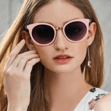 Imagem de Óculos de sol grandes para mulheres, óculos de sol modernos para dirigir, pescar, nadar, Lente D-rosa/rosa, 50mm x 50mm x 21mm x 148mm x 148mm