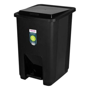 Imagem de Lixeira c/pedal 15l preta sanremo sr2215/20