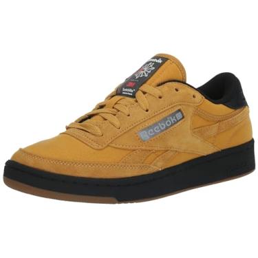 Imagem de Reebok Tênis masculino Club C, Retro Gold/Black/Neon Cherry, 37