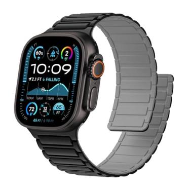 Imagem de Pulseira magnética para Apple Watch séries 11/10/9/8/7/6/5/4/3/SE/2nd/Ultra 3 de 49 mm, 46 mm, 45 mm, 44 mm, 42 mm, 41 mm, 40 mm, 38 mm, 40 mm, 38 mm, 49 mm, 46 mm, 46 mm, 46 mm, 46 mm, 46 mm, 46 mm