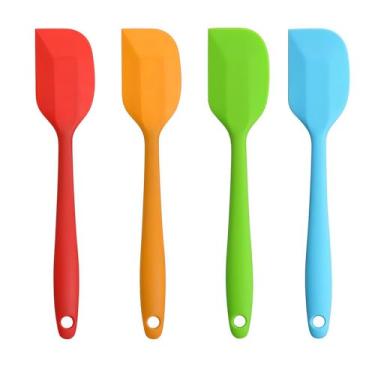 Imagem de Tyouki Espátula de silicone, espátula de borracha de 28 cm, resistente ao calor, design de peça única, raspadores de cozinha flexíveis antiaderentes com núcleo de aço inoxidável para assar, misturar e