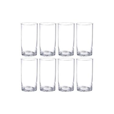Imagem de Jogo 8 Copos Altos De Vidro Vghome 350Ml