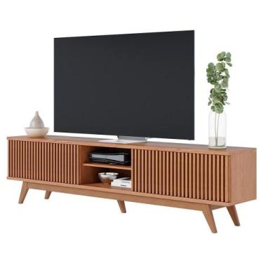 Imagem de Rack Bancada Tv 75 Pol 218 Cm 4 Portas Fortaleza Freijo Colibri - COLI