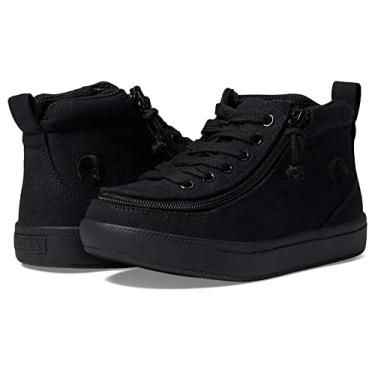 Imagem de BILLY Footwear Kids Classic DR High II Tops de cano alto para crianças pequenas – cabedal de lona – fecho de cadarço – sola TPR, Preto até o chão, 8 Toddler
