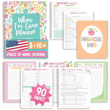 Imagem de Caderno organizador de planejamento de fim de vida - Organizador de planejamento imobiliário, planejador When I'm Gone, caderno de arquivo de emergência para morte, fichário de fim de vida, livro