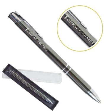Imagem de Caneta Personalizada Cursos Metal Profissional Coloridas Ciências Cont