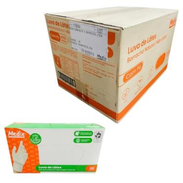 Imagem de Luva Medix Latex Com Pó Profissional Tamanho P Kit 10 Caixas 1000 unidades