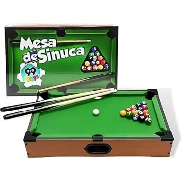 Imagem de Jogo Mesa De Sinuca - 2 Tacos 15 Bolas Premium Brinquedo