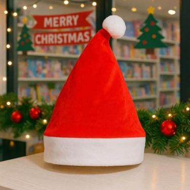 Imagem de Kit 12 Gorro de Natal Vermelho Chapéu Papai Noel - Natal - dcarte