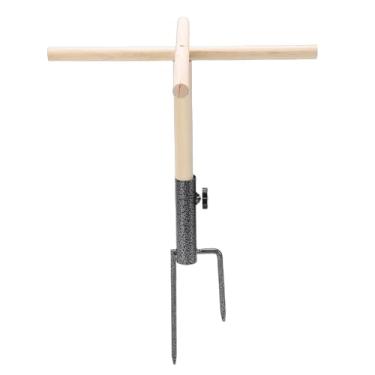 Imagem de Generic Suporte de Poleiro de Madeira para Pintinhos, Poleiro de Madeira de Pinho Resistente Com Estacas de Metal para Jardim, Poleiro de Aves Multifuncional Ao Ar Livre para Galinhas,