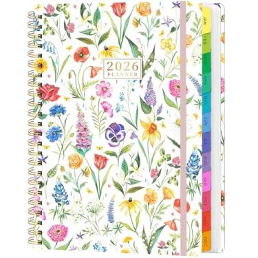 Imagem de Agenda Agenda 2026, agenda semanal e mensal, janeiro de 2026 a dezembro de 2026, livro de agenda de capa dura com abas, A5 (16 cm x 21,6 cm), caderno organizador diário para estudantes, professores