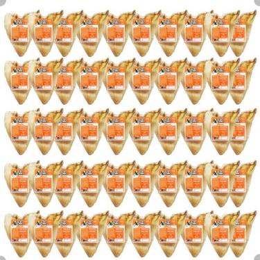 Imagem de Mordedores Petiscos Para Caes Orelhas Bovinas Dip dog Desidratadas kit