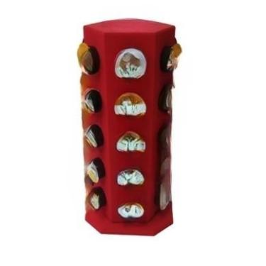 Imagem de Porta Cápsulas Giratório para 30 Cápsulas de Café - Organizador para Cantinho do Café, Prático e Elegante( VERMELHO )