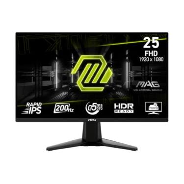 Imagem de MSI Monitor de jogos MAG 255F E20 63.5 cm 1920 x 1080 (FHD), 200Hz, sincronização adaptável, HDMI, DisplayPort, VESA montável, inclinação, altura ajustável, alto-falante, 0,5 ms, preto