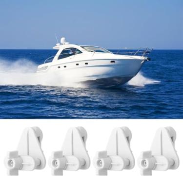 Imagem de Fechaduras de porta de barco com trava de portão, serve para moldura quadrada de 3 a 3 cm, portão de dobradiça esquerda ou direita, 4 travas de substituição para portão de pontão marítimo, para barco