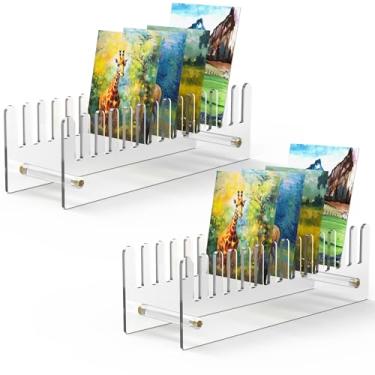 Imagem de NiHome 2 Peças De Suportes Acrílico Para Cartões Comemorativos, Artesanato, Secagem Com Saco Ziploc, Prateleiras Multiuso Duráveis E Elegantes Uso No Varejo Ou Em Casa, Design Compacto Fácil Montar