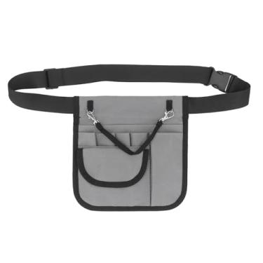 Imagem de Asixxsix Pochete para Enfermeira, Alça Ajustável para Cintura, Suporte para Fita, Bolsos para Equipamentos Médicos, Bolsa Organizadora, para Estetoscópios, Tesoura, Preto, Com Cinto