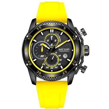 Imagem de  Relógio De Pulso Masculino de Silicone Esportivo de Quartzo  À Prova D` Água 
