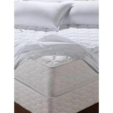 Imagem de Protetor de Colchão Casal Impermeável com Elástico | Capa Protetora Antiácaro, Antialérgico e Lavável – Proteção Total contra Líquidos e Poeira